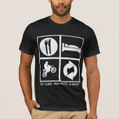 EAT, SLAP, RIDE MOTO EN HERHAAL T-SHIRT (Voorkant)
