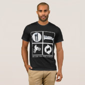 EAT, SLAP, RIDE MOTO EN HERHAAL T-SHIRT (Voorkant volledig)