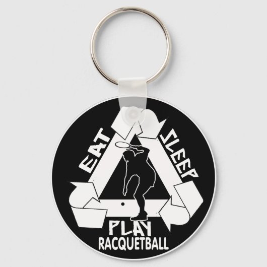 EAT, SLAP, SPEELRACQUETBALL SLEUTELHANGER (Voorkant)