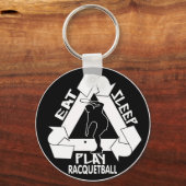 EAT, SLAP, SPEELRACQUETBALL SLEUTELHANGER (Voorkant)