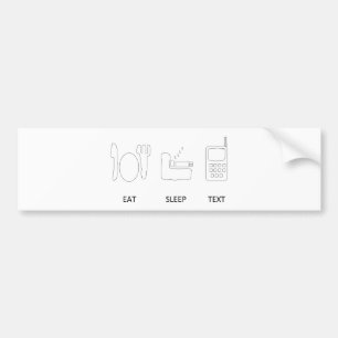EAT, SLAP, TEKSTbumper Bumpersticker