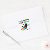 EAT, SLAP, TREINSPELSOCCER VIERKANTE STICKER (Envelop)