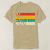 Eat Sleap Clarinet Repareert Funny Clarinet Player T-shirt (Design voorkant)