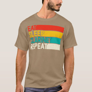 Eat Sleap Clarinet Repareert Funny Clarinet Player T-shirt