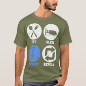 Eat Sleep 3D Print Repeat 3D Printing 3D Printer T-shirt (Voorkant)