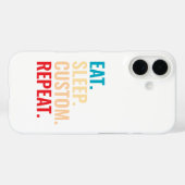 Eat Sleep Aangepaste Herhaal Gepersonaliseerde tek Case-Mate iPhone Case (Achterkant (horizontaal))