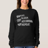 Eat Sleep Accordion Repeat Accordion Instrument Mu Trui (Voorkant)