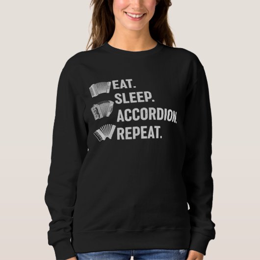 Eat Sleep Accordion Repeat Accordion Instrument Mu Trui (Voorkant)