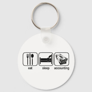 Eat Sleep Accounting Sleutelhanger