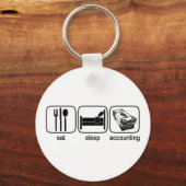 Eat Sleep Accounting Sleutelhanger (Voorkant)