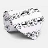 Eat Sleep Accounting Stropdas (Opgerold)