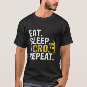 Eat Sleep Acro Herhaling Acrobat Gymnastics Cadeau T-shirt