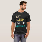Eat Sleep Act Actor Actress herhalen T-shirt (Voorkant volledig)