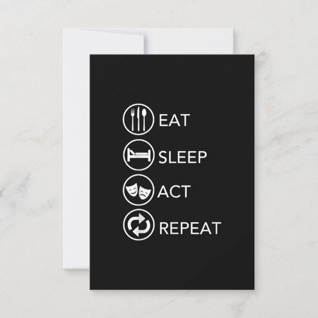 Eat Sleep Act Actors Actors Actors Acteren Cadeaut (Voorkant)