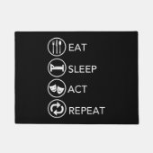 Eat Sleep Act Actors Actors Actors Acteren Cadeaut Deurmat (Voorkant)