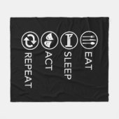 Eat Sleep Act Actors Actors Actors Acteren Cadeaut Fleece Deken (Voorkant (Horizontaal))