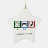 Eat Sleep Act Funny Acting Star Keramisch Ornament (Rechts)