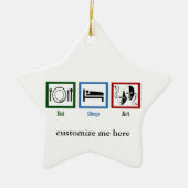 Eat Sleep Act Funny Acting Star Keramisch Ornament (Voorkant)