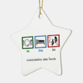 Eat Sleep Act Funny Acting Star Keramisch Ornament (Links)