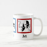 Eat Sleep Act Funny Actor Theater Koffiemok<br><div class="desc">Theaterclub,  theatermajors,  acteurs,  actrices,  degenen die van drama houden,  zullen deze grappige gave waarderen. Eat Sleep Act. Acteren is mijn leven.</div>