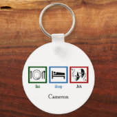 Eat Sleep Act Funny Theater Actor Sleutelhanger (Achterkant)