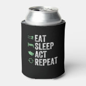 Eat Sleep Act Herhalen - Acterende T-Actoren Blikjeskoeler (Blikje Voorkant)