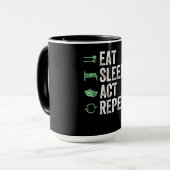 Eat Sleep Act Herhalen - Acterende T-Actoren Mok (Voorkant links)