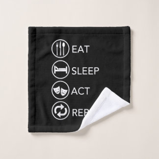 Eat Sleep Act Herhalen - Actors Actors Acteren Cad Washandje