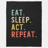 Eat Sleep Act Herhalen Fleece Deken (Voorkant)
