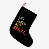 Eat Sleep Act Herhalen Kleine Kerstsok (Voorkant (Hangend))
