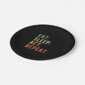 Eat Sleep Act Herhalen Papieren Bordje (Gekanteld)