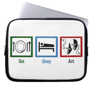 Eat Sleep Act Laptop Sleeve