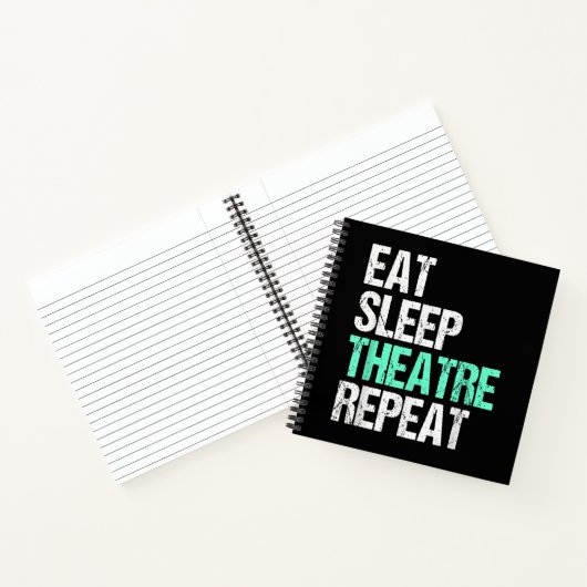 Eat Sleep Acter Herhalen Funny Actress Gift Notitieboek (Binnen)