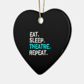 Eat Sleep Actress Musical Women Mannen Mam Keramisch Ornament (Links)