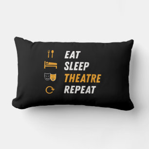 Eat Sleep Actrice Herhalen - Grappig Muzikaal Graf Kussen