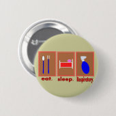 Eat Sleep Ademhalingsstelsel Ronde Button 5,7 Cm (Voorkant /achterkant)
