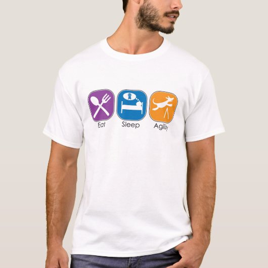 Eat Sleep Agility T-shirt (Voorkant)