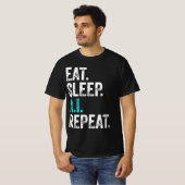 Eat Sleep AI Herhalen T-shirt (Voorkant volledig)