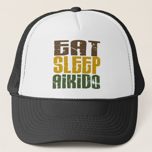 Eat Sleep Aikido 1 Trucker Pet (Voorkant)