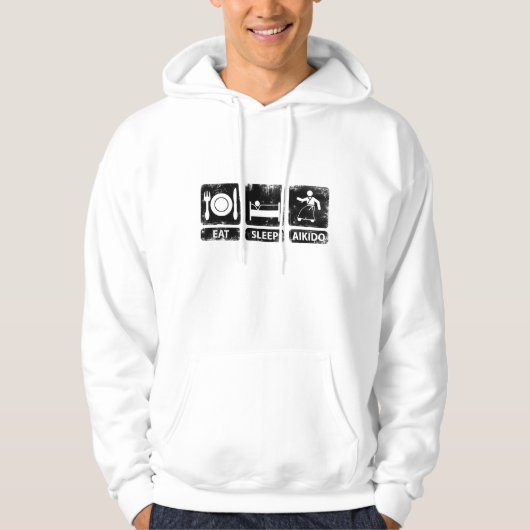 Eat Sleep Aikido Hoodie (Voorkant)