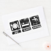 Eat Sleep Aikido Rechthoekige Sticker (Envelop)