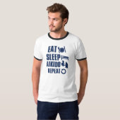 Eat Sleep Aikido T-shirt (Voorkant volledig)