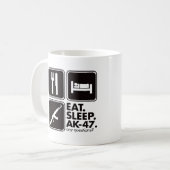 Eat Sleep AK-47 - zwart Koffiemok (Voorkant links)