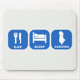 Eat Sleep Albanië Muismat