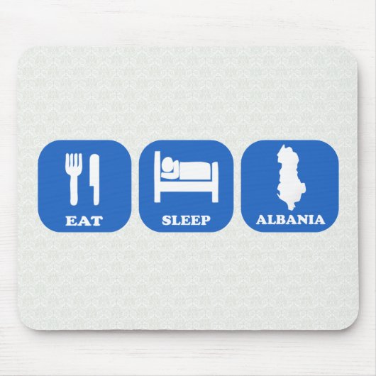 Eat Sleep Albanië Muismat (Voorkant)