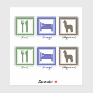 Eat Sleep Alpacas Sticker