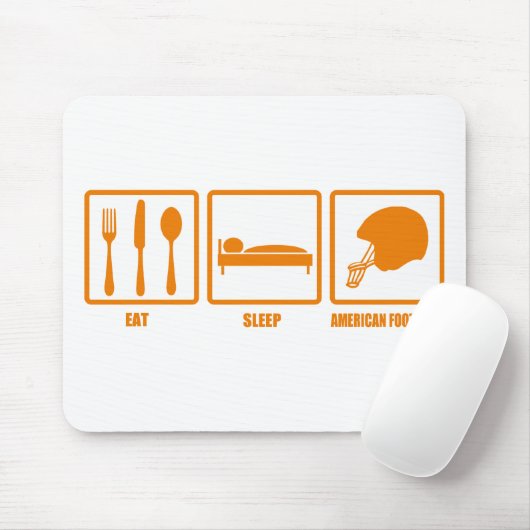 Eat Sleep American Football Muismat (Met muis)