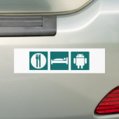 Eat Sleep Android Bumpersticker (Op auto)