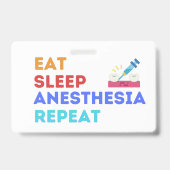 EAT SLEEP ANESTHESIA REPEAT - ANESTHESIA BADGE (Achterkant)
