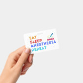 EAT SLEEP ANESTHESIA REPEAT - ANESTHESIA BADGE (Handheld)